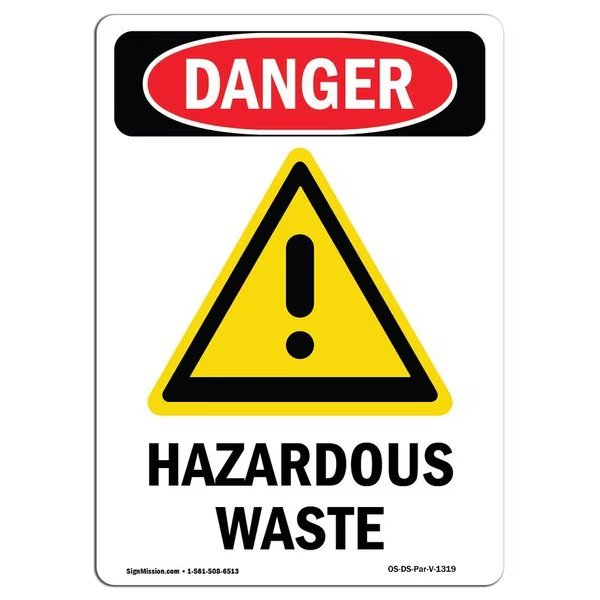 Safety Sign, OSHA Danger, 10